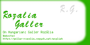 rozalia galler business card