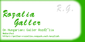 rozalia galler business card